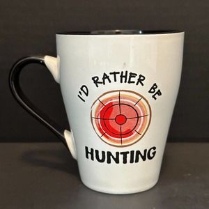 Giftcraft Co, "I'd Rather Be Hunting" Bullseye Mug/Cup *EUC/RARE